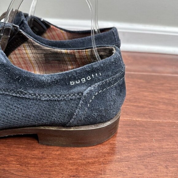 Bugatti Men’s Suede Gibson Lace Up Shoes Dark Blue Size 12 - Picture 6 of 12